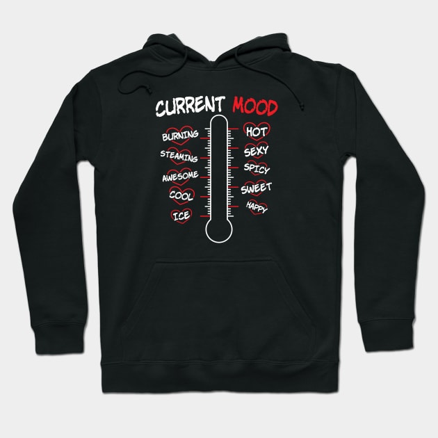 Cute Valentines Day Mood Thermometer Love Meter Hoodie by stockwell315designs